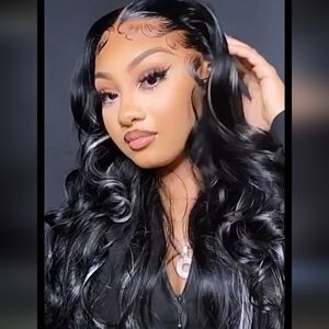 -Human Hair Lace Wig